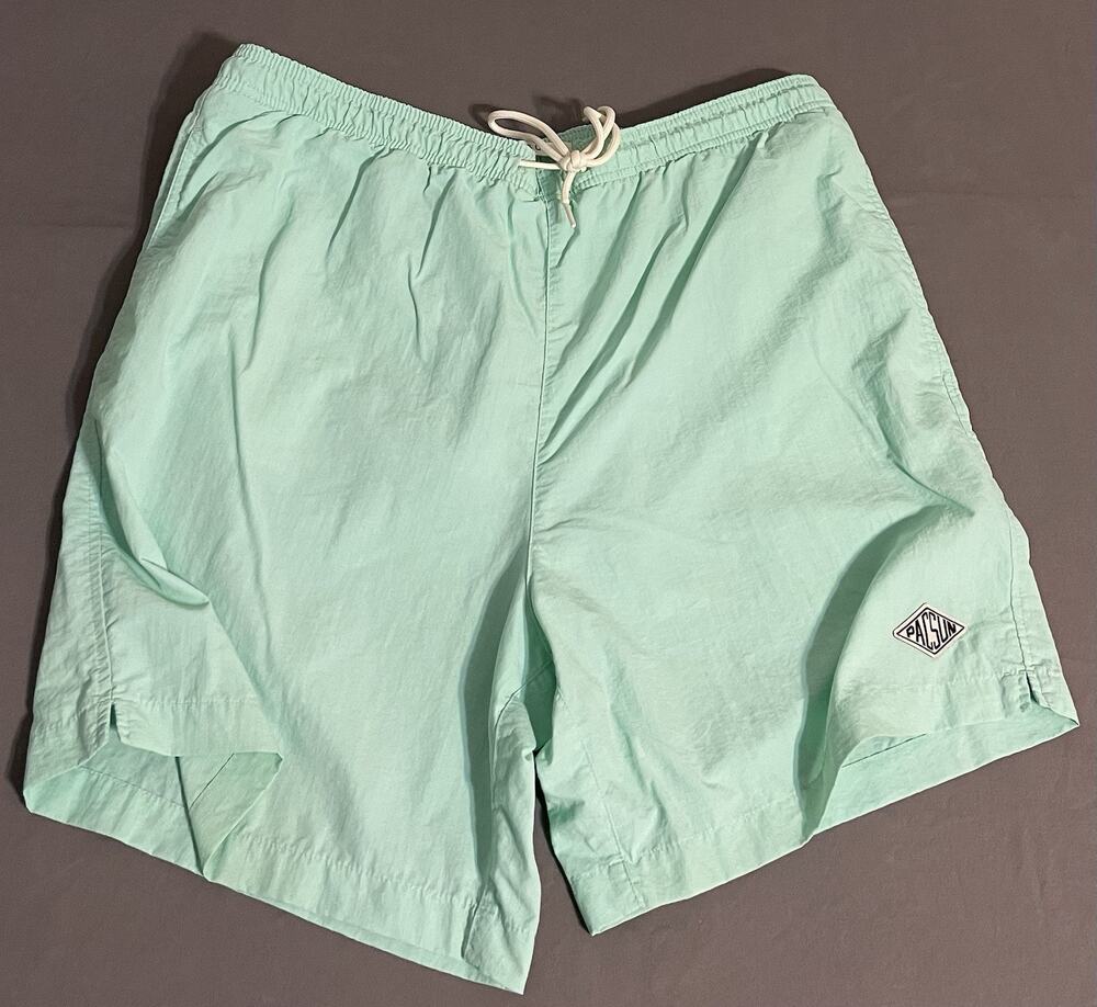 PacSun Swim Trunks Mens XL Mint Green Solid Drawstring Excellent Condition